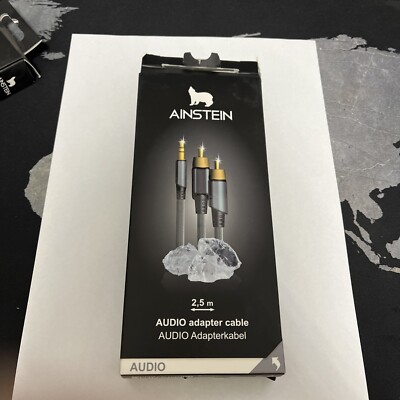 SCHWAIGER HiFi Audioadapter 2,5m 2x Cinch-Stecker zu 3,5 mm AUX Klinkenstecker 