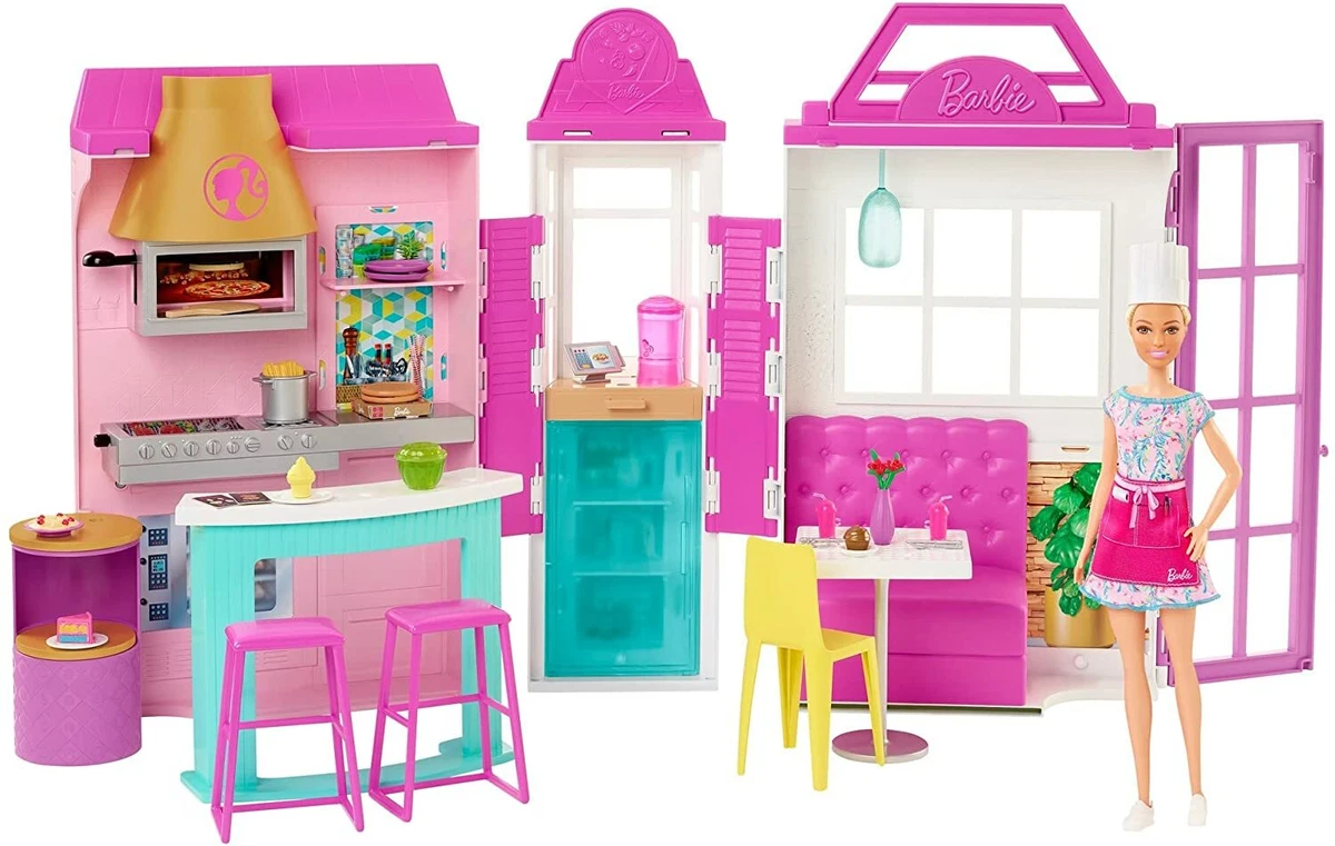 BARBIE Restaurant avec une poupée incluse / 30 accessoires Fille Jeux jouet  NOEL