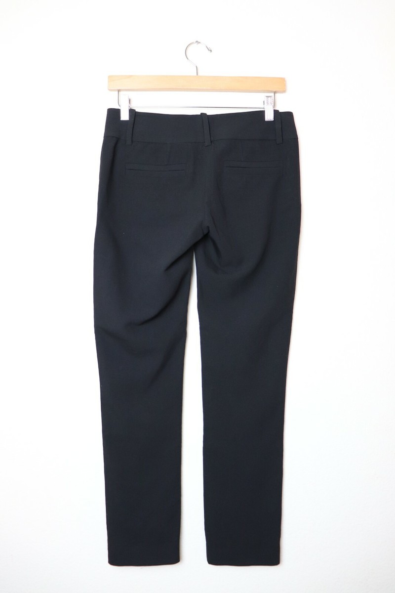 GEORGIE Zip Front Slim Dress Work Slacks Pants Black 0 XS $98 CL