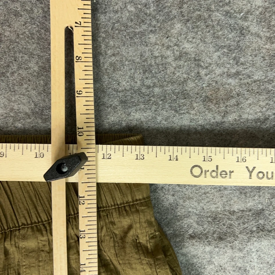 Pantalones Zara Mujer Pequeños Marrón Dorado Rectos Arrugas Pantalones Carrera Oficina Trabajo Foto 4 de 4