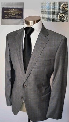 Samuelsohn Mens 46R Suit Jacket Super 150 s Wool Silk Cashmere NICE JACKET 56 EU