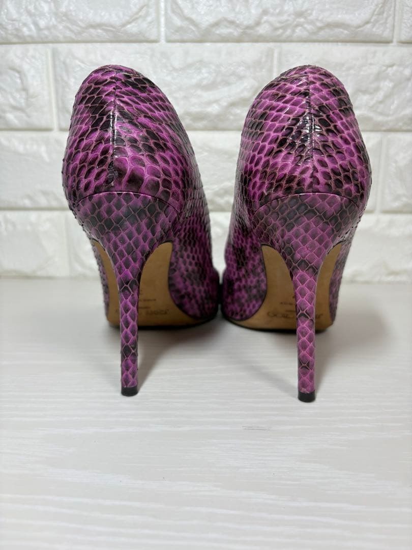 Rare Jimmy Choo Python Leather Pointed Toe Heels … - image 7