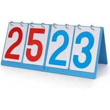 Premium Manual Scoreboard with Waterproof Cards for Cornhole, Basketball,