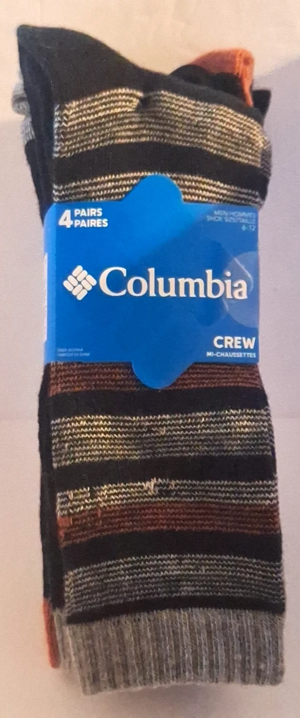 Columbia Cotton Socks sz 6-12 4 pr