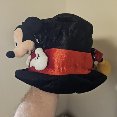 Disney Parks Mickey Mouse Hat Top Hat Fitted One Size Crash Thru Plush Costume