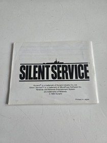 Nintendo NES Silent Service, OVP, Anleitung, Komplett
