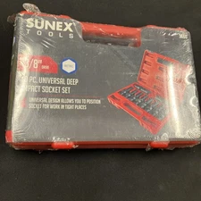 Sunex 3660 3/8" Drive Metric Universal Deep Impact Socket Set, 10-Pieces