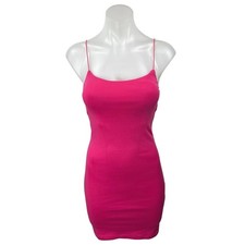 NEW Zara Pink Knit Sleeveless Cami Camisole Mini Bodycon Sweater Tank Dress Sz M