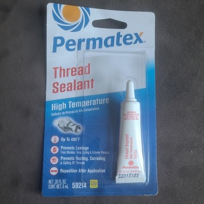 Permatex 59214 High Temperature Thread Sealant, 6 ml Tube