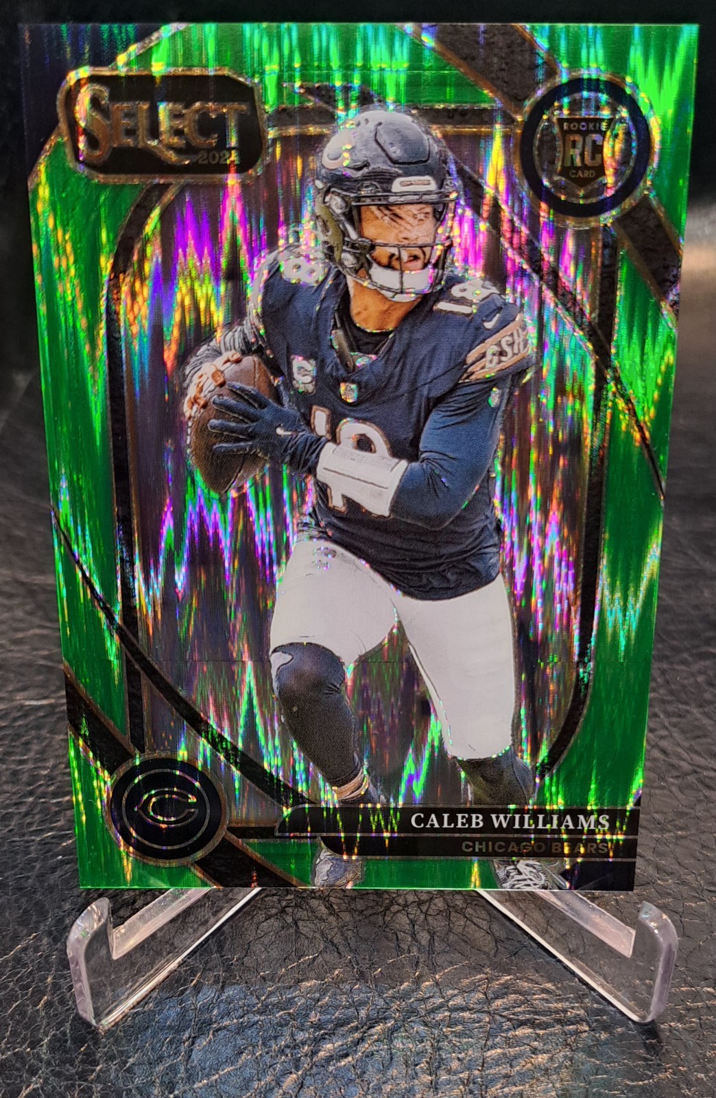 2024 Panini Select - Club Level #216 CALEB WILLIAMS Neon Green Shock Prizm /499