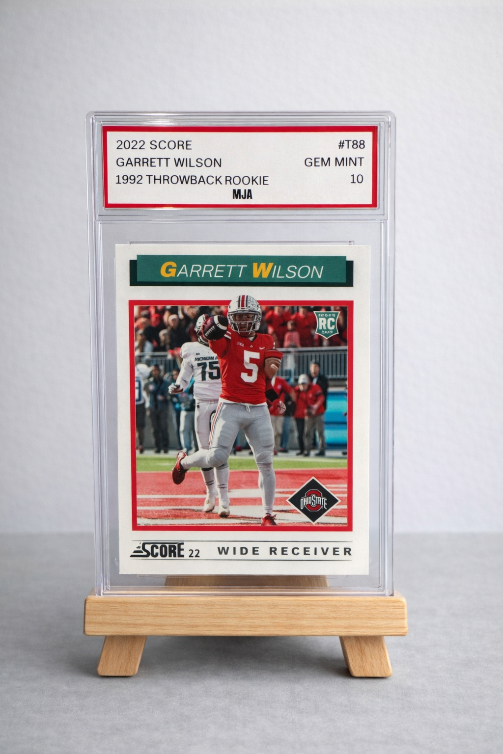 2022 Garrett Wilson Panini Score 1992 Throwback 1st Graded 10 NFL ...