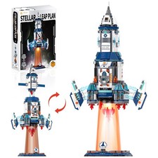 Light Up the Moon! 950pc Space Rocket & Spacecraft Building Set