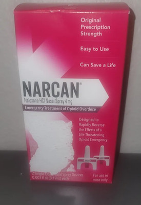 NARCAN NALOXONE NASAL SPRAY | 4MG | OVERDOSE EMERGENCY  (EXP. 8/28) 2 DOSES