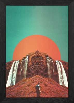 Digitale Collage gerahmtes Wandbild Poster Leinwanddruck Bild