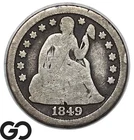 1849 Seated Liberty Dime