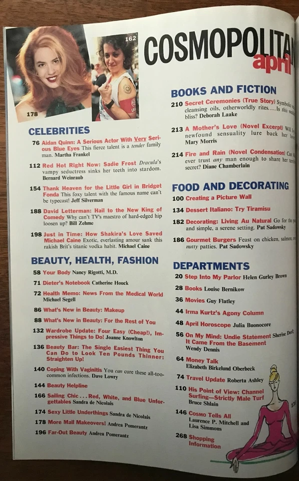 Claudia Schiffer - Cosmopolitan - April 1993, Bridget Fonda, Michael Caine - Image 4 of 4