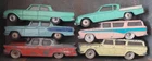 ORIGINAL VINTAGE DIECAST DINKY TOY AMERICAN CAR LOT FORD FAIRLANE STUDEBAKER etc