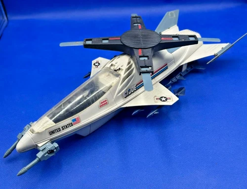GI Joe Helicopter Plane complete Sky Storm X Wing Chopper Jet 1988 Hasbro