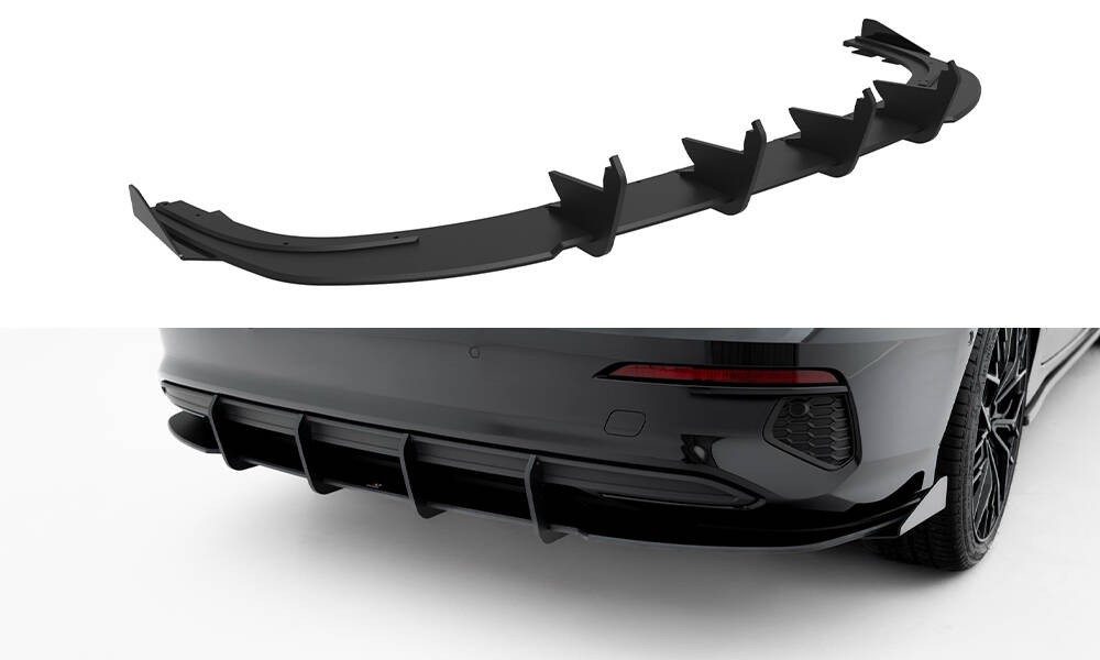Diffuseur Arrière Maxton Street Pro Noir-Rouge pour Audi A3 Sedan 8Y