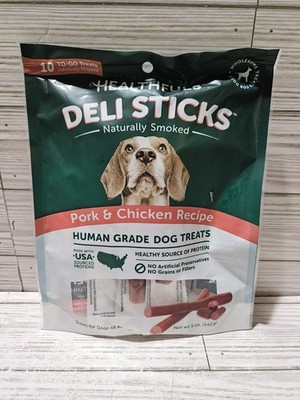 Healthfuls Deli Sticks Human Grade Dog Treats Pork & Chicken Recipe 10 ct 5/2026