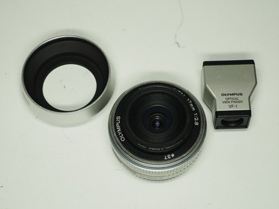 Olympus 17mm F2.8 M4/3 Lens w VF-1 Viewfinder