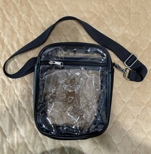 Small Clear Bag for Stadium Events - Front Pocket - Stadium Approved Crossbody