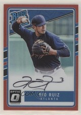 2017 Panini Donruss Optic Rated Rookies Base Red Prizm 43/50 Rio Ruiz Auto za5