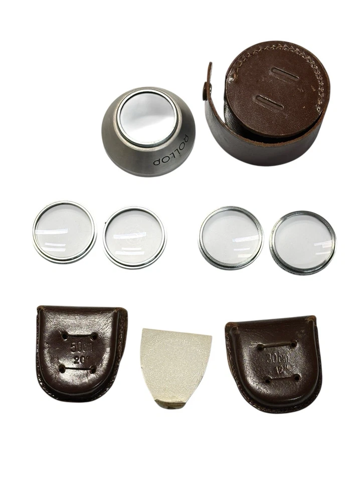 Kit de accesorios para cámara Rollop TLR vintage - dioptrías de 1,5 y 2,5, capó, estuches Foto 2 de 4