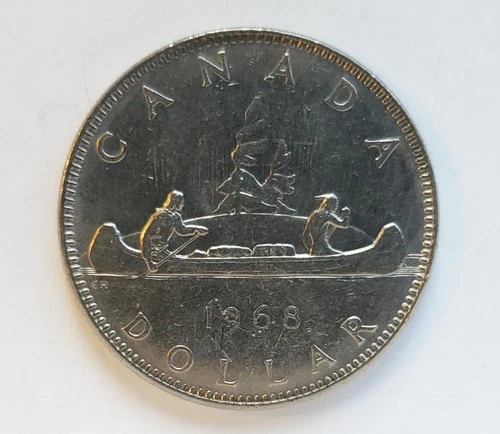 1968 CANADA ONE $1 DOLLAR - EF40 - QUEEN ELIZABETH II 1 DOLLAR COIN