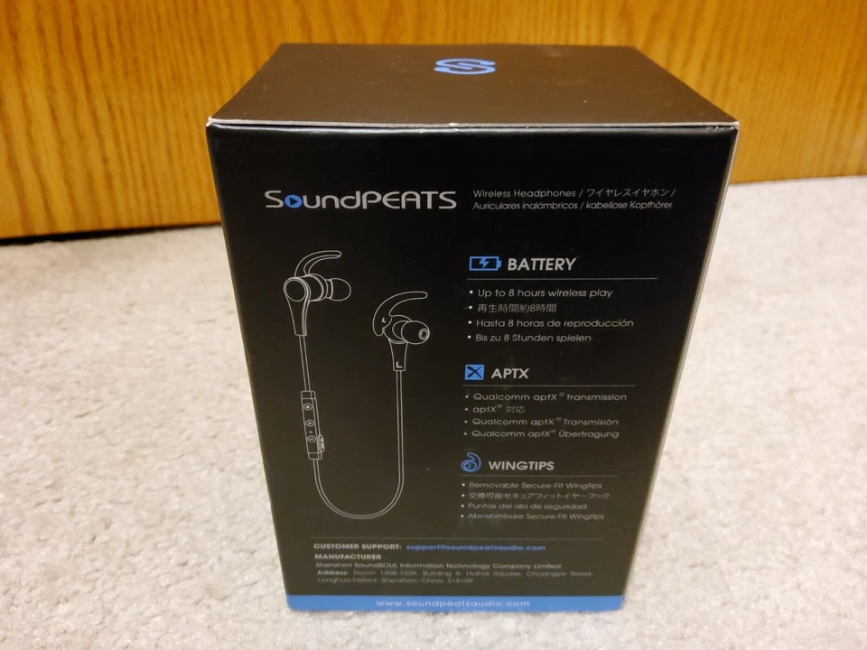 SoundPEATS Auriculares Bluetooth Auriculares Q12 De Japón Negro Foto 2 de 4