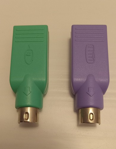 USB Female to PS/2 Male Adapters for Mouse and Keyboard