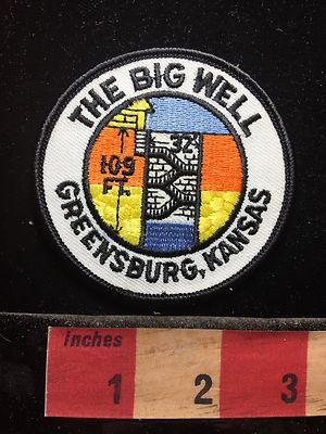 Worlds Largest Hand Dug Well THE BIG WELL GREENSBURG Kansas Patch C71C