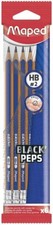 Maped Pencils HB Grade Wood Free 6pk