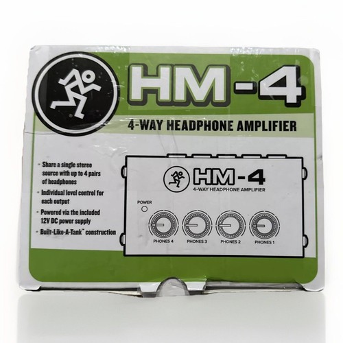 Mackie HM-4 4-Way Distribution Headphone Amplifier Amp w/4 Headphone Outputs - Picture 1 of 2