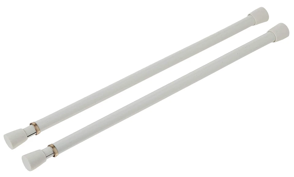 Varillas de cortina de ventana de tensión de resorte pequeñas de 12 a 20 pulgadas de tensión de resorte ajustable Foto 2 de 2