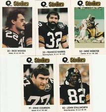 Vintage 1983 Pittsburgh Steelers Coca Cola, Kiwanis Club, Police Trading Card