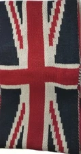 F1674LP  Union Jack UK Flag Double Knitted Infinity Scarf (By Piece)