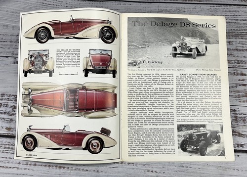 1966 PROFILE PUBLICATIONS NO.34 - DELAGE D8 SERIES orig 1960s UK Mkt Booklet - Picture 6 of 7