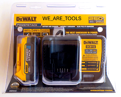 #ad DEWALT DCBP034C PowerStack 1.7Ah Battery amp; Charger Starter Kit $64.97