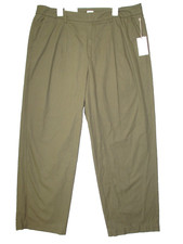 Women's High-Rise Pleat Front Straight Chino Pants - A New Day Olive 17