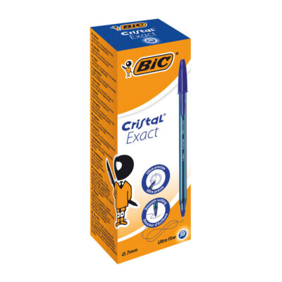Bic Cristal Ultra Fine Ballpoint Pens 0.7mm Blue (Pack of 20) 992605