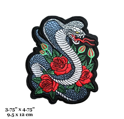 Patch écusson Brodé Serpent Cobra King Pour Veste, Ecusson Serpent