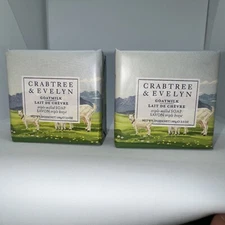 2 X Crabtree & Evelyn Goatmilk Triple Milled Soap 3.5 oz/ 100 G New In Box