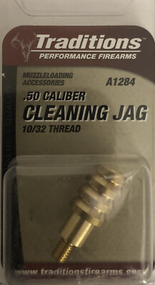Traditions Brass Muzzleloader Cleaning Jag - .54 Caliber, 10/32 Threads - Holds Patches Secure For Easy Loading