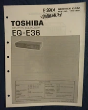 TOSHIBA EQ-E36 GRAPHIC EQUALIZER ORIGINAL SERVICE REPAIR MANUAL