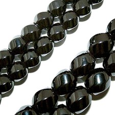 MAGNETIC HEMATITE STONE BEADS TWIST SIX SIDED 6X6MM CRAFT BEAD STRAND MH38
