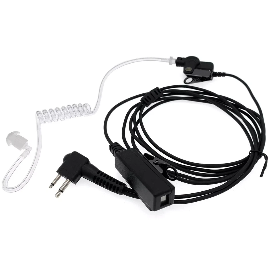 2 WIRE SURVEILLANCE MIC EARPIECE FOR MOTOROLA CP200 PR400 CLS HYT RADIO HEADSET - Image 3 of 3