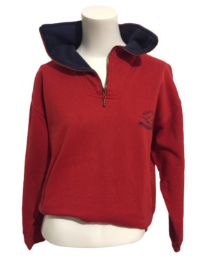 Sweater Jumpers, Red Vintage - Collared Long Sleeve Unisex - 3 Suisses