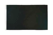 2x3 Black SOLID Polyester Printed Flag Plain 2x3 Grommets Banner