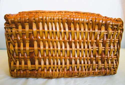 Vintage 1970s Large Wicker Rattan Desk Organizer Letter Holder Tray Sturdy Nice - Picture 9 of 9